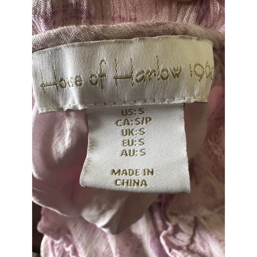 *Flawed* House of Harlow Paisley Ruffle Long Sleeve Tassel Mini Boho Dress Small - Picture 10 of 16